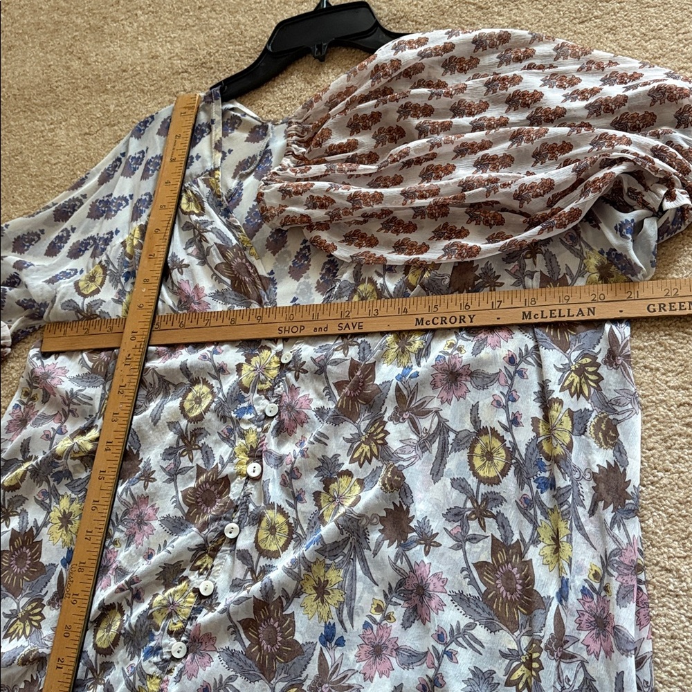 Free People Floral Sheer Top - Multicolor - Picture 5 of 6